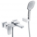 Смеситель Aller 1061 для ванны с коротким изливом (в компл. шланг и лейка 3х-функц.) - изображение 1