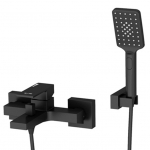 Смеситель Abens 2001 для ванны с коротким изливом (черный Soft-touch) - изображение 1