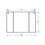 Шкаф навесной зеркальный Неаполь ВШ 100, Белый глянцевый (1) - изображение 3 Шкаф навесной зеркальный Неаполь ВШ 100, Белый глянцевый (1) - изображение 3