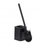 Щетка д/унитаза с силикон.насадкой низкая черная, арт.90049 - изображение 1