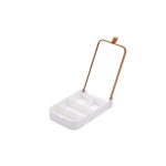 Зеркало космет.с органайзером прямоуг.складное бамбук/бел, арт.90048 - изображение 1