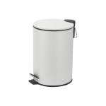 Ведро с педалью 5л с тонкой крышкой белое, арт.90035 - изображение 1