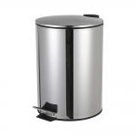 Ведро с педалью 12л с тонкой крышкой хром, арт.90023 - изображение 1