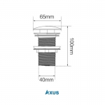 Донный клапан Axus 65*100 (dk01b) черный, арт. dk01b - изображение 2