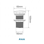 Донный клапан Axus 65*80 (dk01c) хром, арт. dk01c - изображение 2