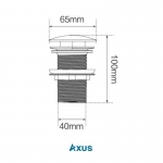 Донный клапан Axus 65*80 (dk01cp) хром с переливом, арт. dk01cp - изображение 2