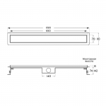 Душевой трап Axus Universal 650, арт. tdu650 - изображение 6