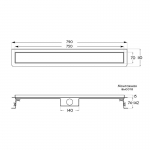 Душевой трап Axus Universal 750, арт. tdu750 - изображение 6