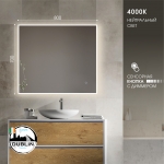 Зеркало DUBLIN 8070s-4 с подсветкой, открытый свет фон., фронт. подсветка сенсорная кнопка - изображение 2