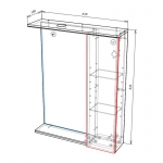 Зеркало-шкаф Garda MARKO-3 650L левый - изображение 2