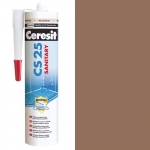 Силиконовый герметик сантехнический цветной Ceresit CS 25 корица  №59 280мл - изображение 1