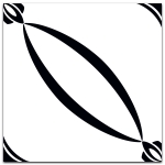 Керамогранит Керамин Неро-Бьянко 5Д тип 4 200х200 - изображение 1