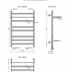 Полотенцесушитель водяной Ростела Квадро V30+ 500х800/9 (1/2") - изображение 2 Полотенцесушитель водяной Ростела Квадро V30+ 500х800/9 (1/2") - изображение 2