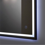 Зеркало Алмаз-Люкс бытовое навесное с подсветкой (чёрный узкий профиль) 1000x600 ЗП-103 - изображение 3