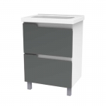 Тумба Сицилия 60 серый глянец - изображение 1