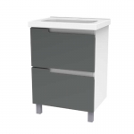 Тумба Сицилия 80 серый глянец - изображение 1