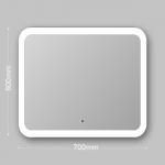 Зеркало бытовое навесное с подсветкой 600x700 ЗП-35 - изображение 3