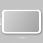 Зеркало бытовое навесное с подсветкой 600*1050 ЗП-36 - изображение 4