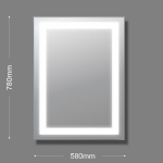 Зеркало бытовое навесное с подсветкой 780х580 ЗП-01 - изображение 6