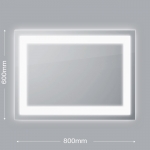 Зеркало бытовое навесное с подсветкой 600x800 ЗП-43 - изображение 4