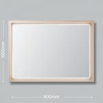 Зеркало бытовое навесное с подсветкой в багете (4763-4) 800*600 ЗП-49 - изображение 3