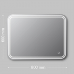 Зеркало бытовое навесное с подсветкой 800*600 ЗП-51 - изображение 4