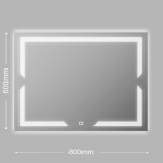 Зеркало бытовое навесное с подсветкой 600*800 ЗП-89 - изображение 4