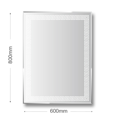 Зеркало 800*600 прямоугольное с фацетом и пескоструйной обработкой Арт. 8с-Д/048 - изображение 5