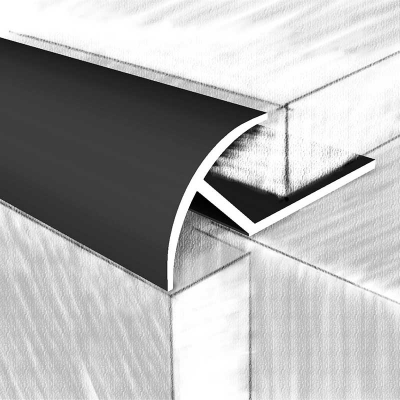 Профиль алюминиевый 371-05М 2,7м черный, арт. 371-05М - изображение 1