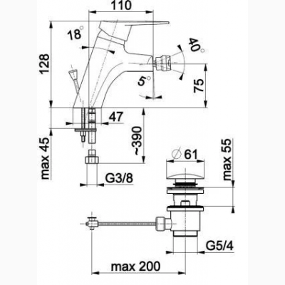 Смеситель для биде Topaz 4017-015-0 (Armatura, Польша) - изображение 2