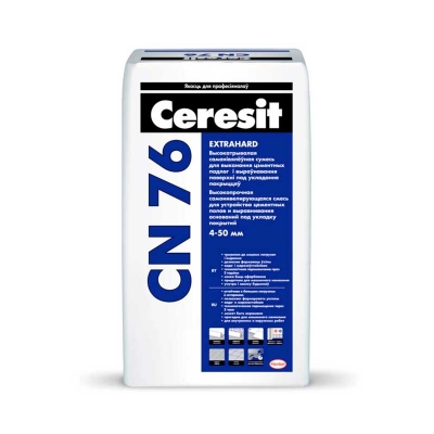 Растворная смесь сухая для стяжек, цементная Ceresit CN76, 25кг - изображение 1