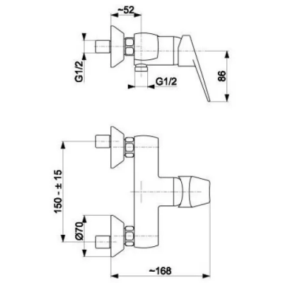 Смеситель для душа Topaz 4016-010-00 (Armatura, Польша) - изображение 2