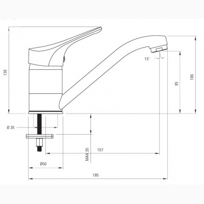 Смеситель для умывальника Deante JOKO BOJ 026M с поворотным изливом - изображение 2