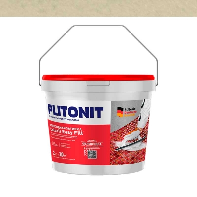 PLITONIT Colorit EasyFill ванильный - 2 эпоксидная затирка для межплиточных швов и реактивный клей для плитки, 2 кг - изображение 1