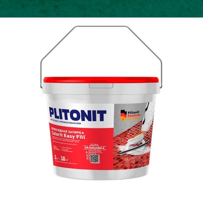 PLITONIT Colorit EasyFill изумрудный - 2 эпоксидная затирка для межплиточных швов и реактивный клей для плитки, 2 кг - изображение 1