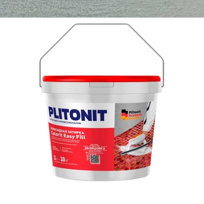 PLITONIT Colorit EasyFill серый - 2 эпоксидная затирка для межплиточных швов и реактивный клей для плитки, 2 кг - изображение 1
