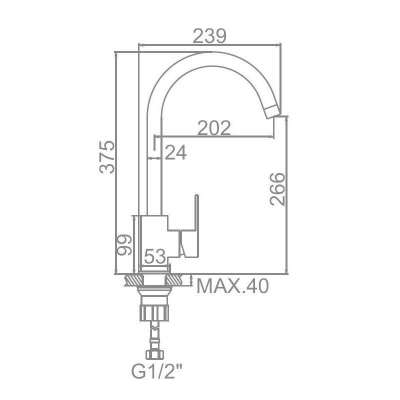 Смеситель Ledeme L74016  для кухни из нерж. сталь - изображение 2