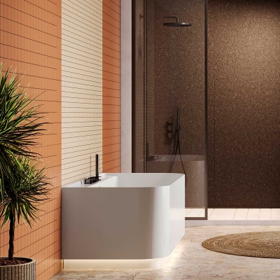 Ванна Атланта ВА-1700 с подставкой и подсветкой, Белый матовый (18), T [Solid Surface] - изображение 5