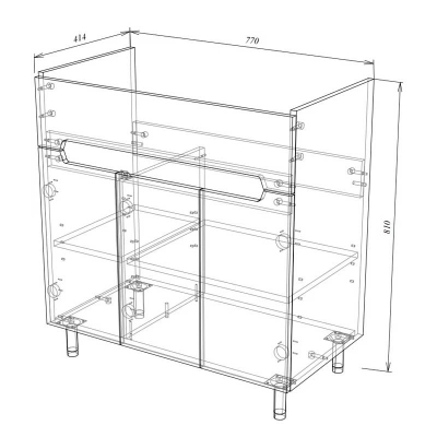 Тумба Marko74_800 (3 двери), арт.04.74.800 - изображение 3