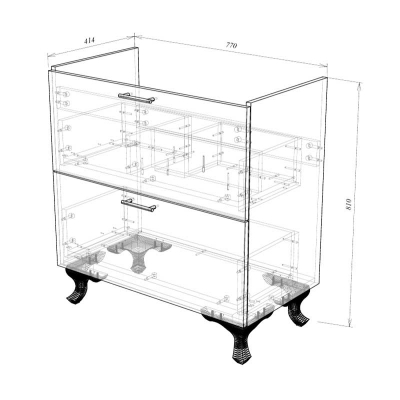 Тумба KELN67-800 2 ящика, арт. 03.67.800 - изображение 4