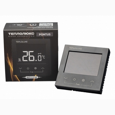 Терморегулятор электронный Теплолюкс Pontus черный Spase, арт. 100037059500 - изображение 2 Терморегулятор электронный Теплолюкс Pontus черный Spase, арт. 100037059500 - изображение 2