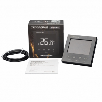 Терморегулятор электронный Теплолюкс Pontus черный Spase, арт. 100037059500 - изображение 3 Терморегулятор электронный Теплолюкс Pontus черный Spase, арт. 100037059500 - изображение 3