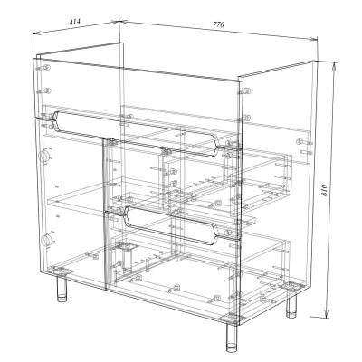 Тумба MARKO 75 800 2 ящика 1 дверь - изображение 4