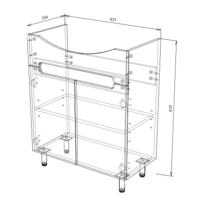 Тумба MARSEL72 700 PVC 2 двери - изображение 2 Тумба MARSEL72 700 PVC 2 двери - изображение 2