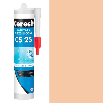 Силикон санитарный CERESIT CS 25 карамель (46), 280 мл. - изображение 1