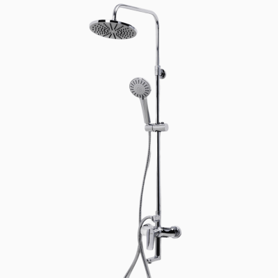 Душевой комплект A16601 со смесителем (смес-ль с кор. изл-ом, душ. насадка Д 222 мм, стойка для душа, лейка 5-функ) - изображение 1 Душевой комплект A16601 со смесителем (смес-ль с кор. изл-ом, душ. насадка Д 222 мм, стойка для душа, лейка 5-функ) - изображение 1