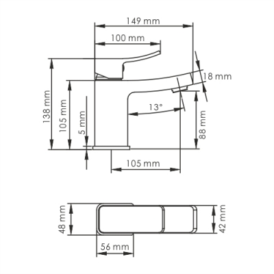Смеситель Aller 1063 для умывальника - изображение 5