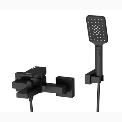 Смеситель Abens 2001 для ванны с коротким изливом (черный Soft-touch) - изображение 1