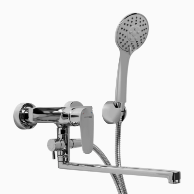 Смеситель Vils 5602L для ванны с длинным изливом (в компл. шланг и лейка 3-функц) - изображение 1 Смеситель Vils 5602L для ванны с длинным изливом (в компл. шланг и лейка 3-функц) - изображение 1