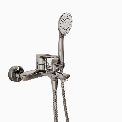 Смеситель Vils 5601 для ванны с коротким изливом (в компл. шланг и лейка 3-функц) - изображение 1 Смеситель Vils 5601 для ванны с коротким изливом (в компл. шланг и лейка 3-функц) - изображение 1